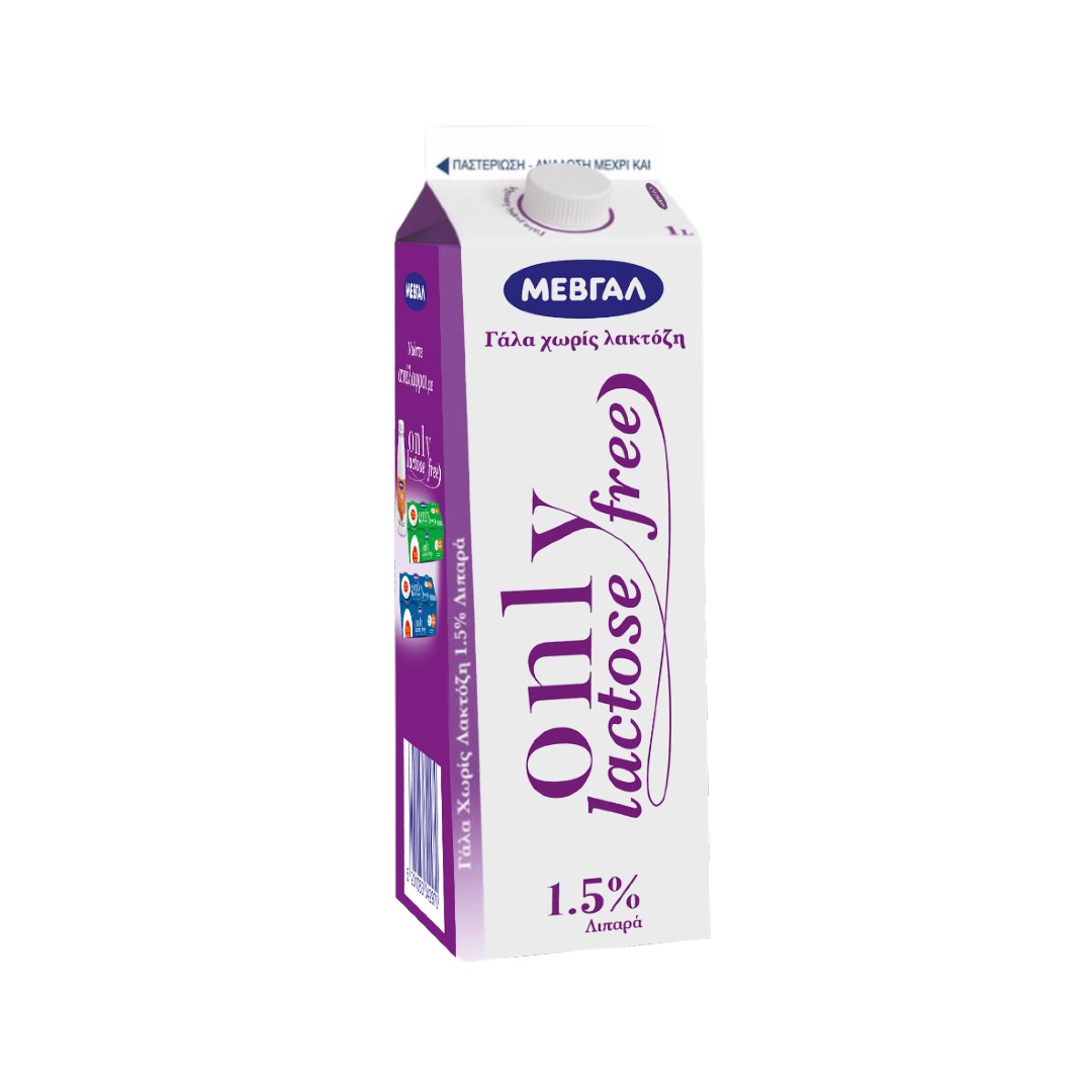 ΜΕΒΓΑΛ ONLY LACTOSE FREE 1.5% 1L