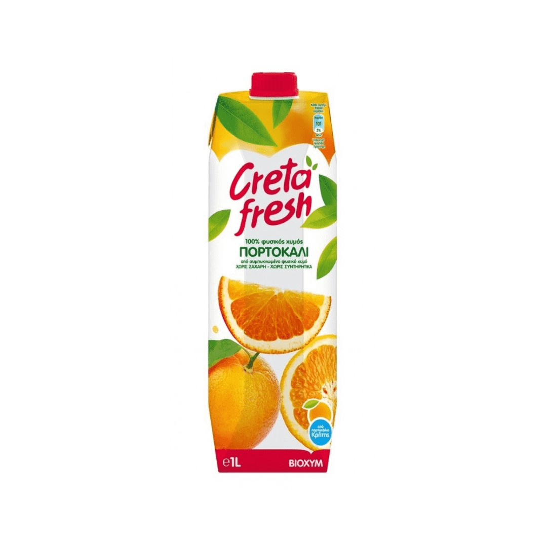 CRETA FRESH ΠΟΡΤΟΚΑΛΙ 100% ΦΥΣΙΚΟΣ ΧΥΜΟΣ 1L