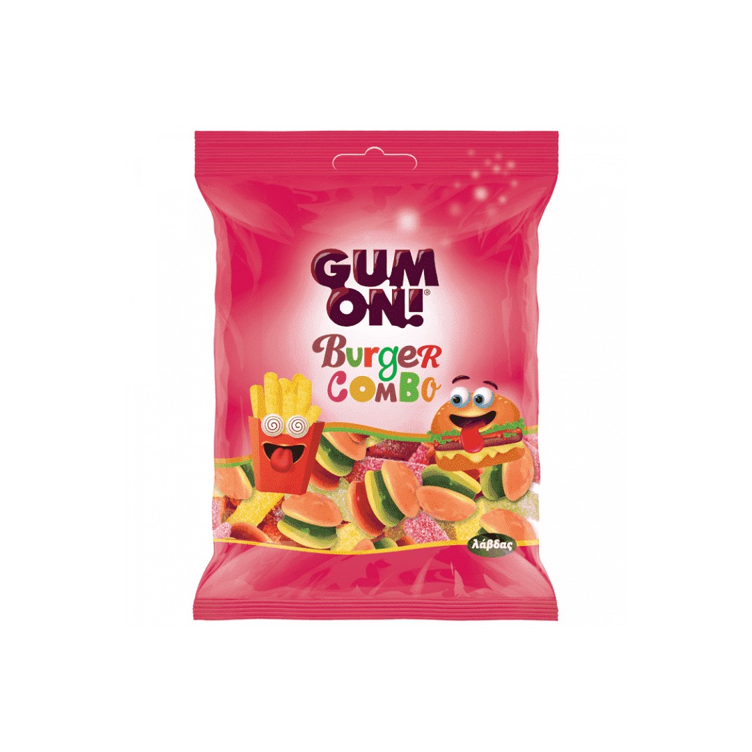 ΛΑΒΔΑΣ GUM ON ΖΕΛΙΝΙΑ BURGER & POTATOS 80ΓΡ