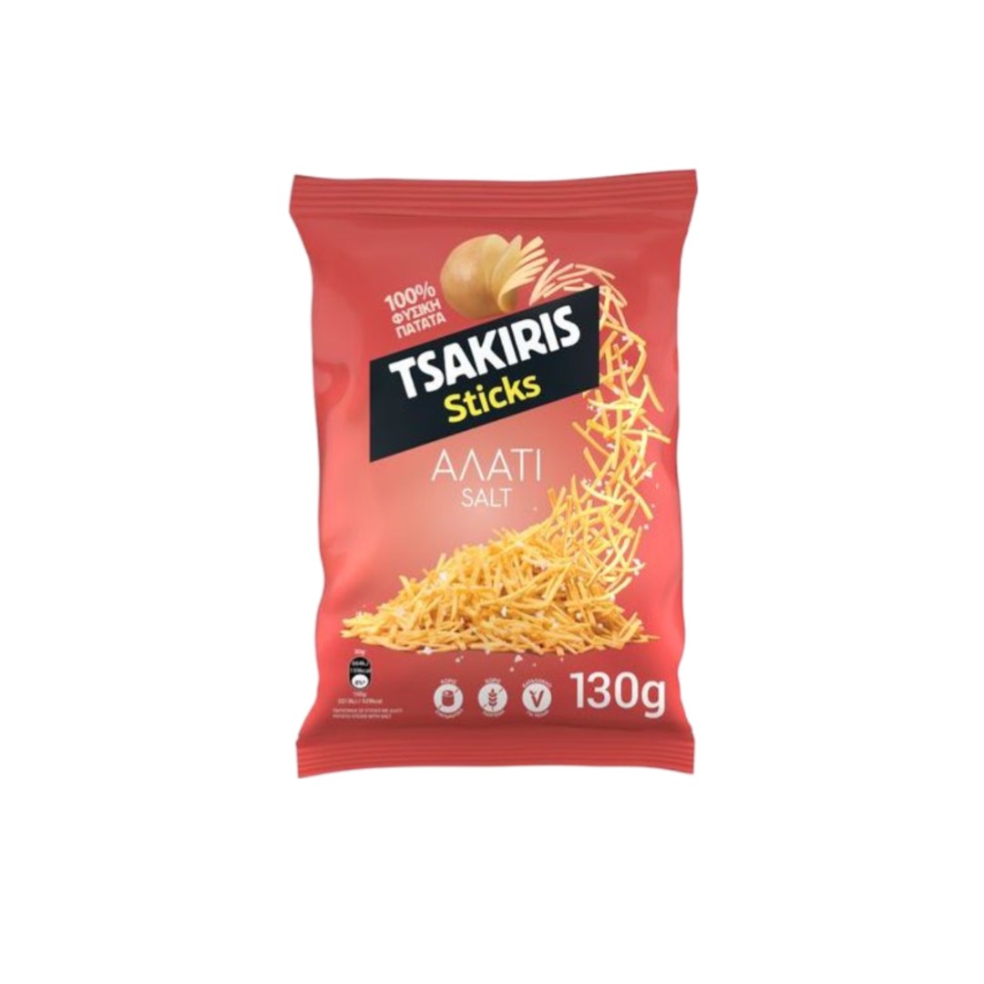TSAKIRIS CHIPS STICKS ΜΕ ΑΛΑΤΙ 130ΓΡ
