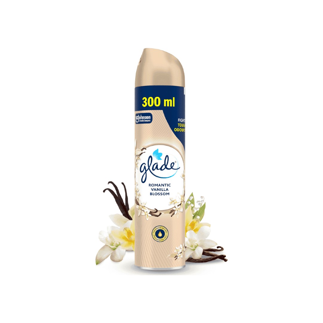 GLADE AEROSOL SHEER VANILLA BLOSSOM 300ML