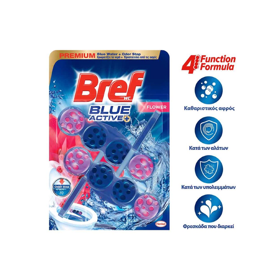 BREF WC BLUE ACTIVE FLORAL DUO 2*50ΓΡ.