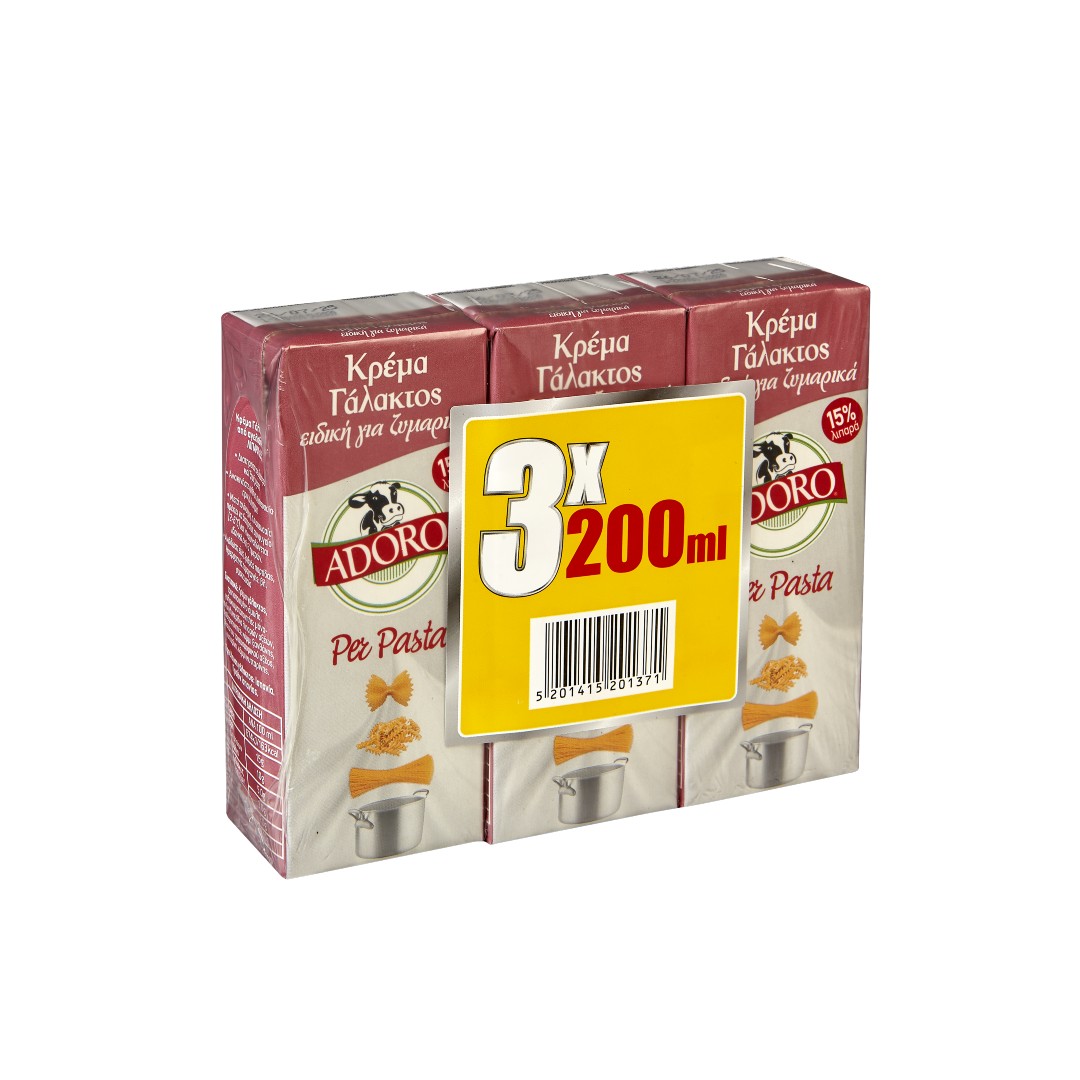 ADORO ΚΡ.ΓΑΛΑΚΤΟΣ PER PASTA 3*200ML