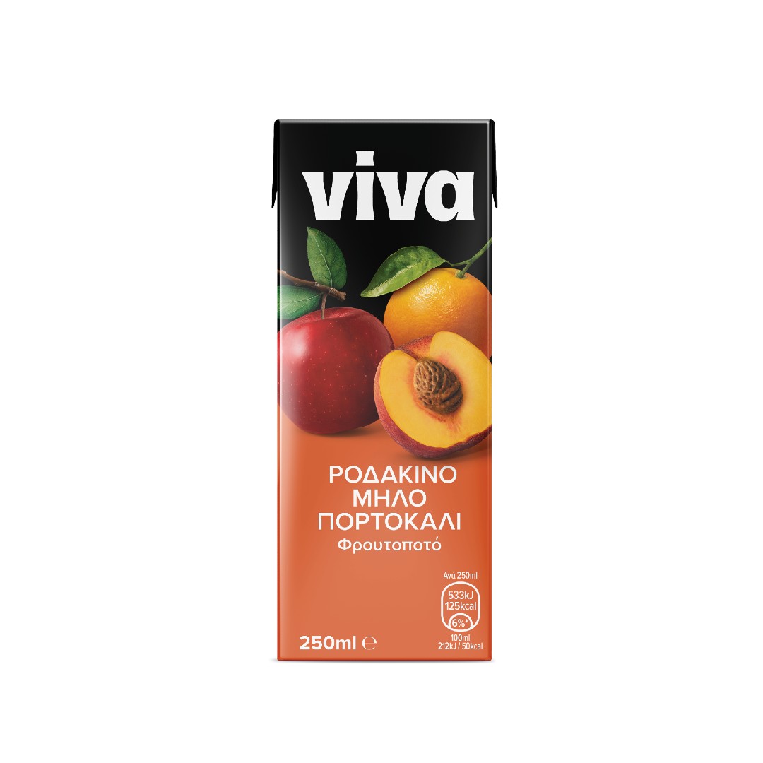 VIVA FRESH ΧΥΜΟΣ ΝΕΚΤΑΡ ΠΟΡΤΟΚΑΛΙ-ΜΗΛΟ-ΡΟΔΑΚ.250ML