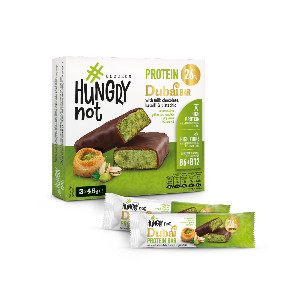 HUNGRY NOT ΜΠΑΡΕΣ PROTEIN DUBAI 3*45ΓΡ