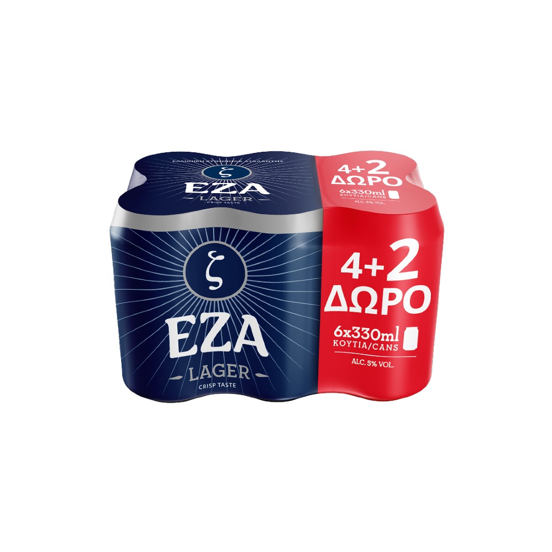 ΕΖΑ Ζ MΠΥΡΑ LAGER   ΚΟΥΤΙ 6*330ML (4+2)ΔΩΡΟ