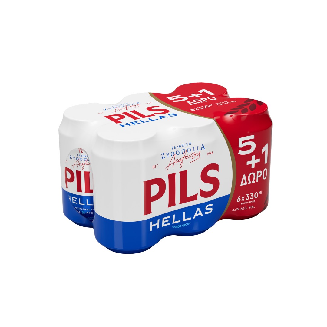 PILS HELLAS ΜΠΥΡΑ PILSNER (5+1)ΔΩΡΟ