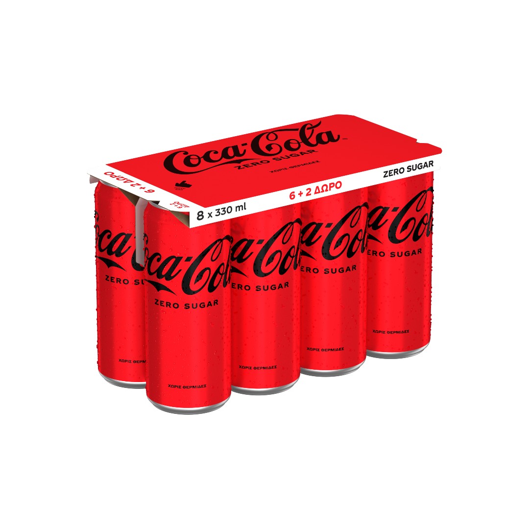 COCA COLA ZERO SLK ΚΟΥΤΙ 330ML(6+2)ΔΩΡΟ