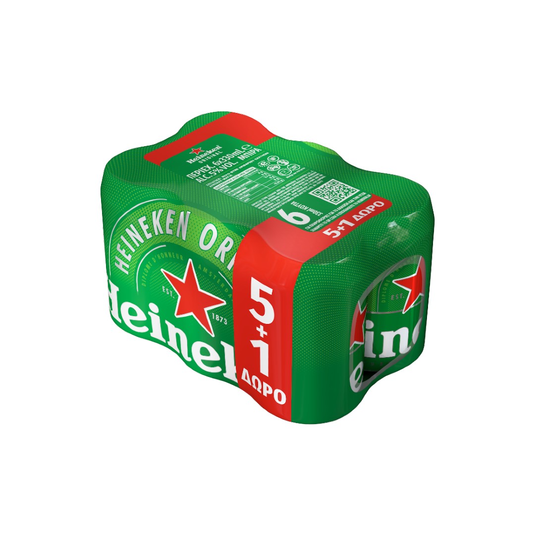 HEINEKEN ΜΠΥΡΑ ΚΟΥΤΙ    6*330ML (5+1)Δ