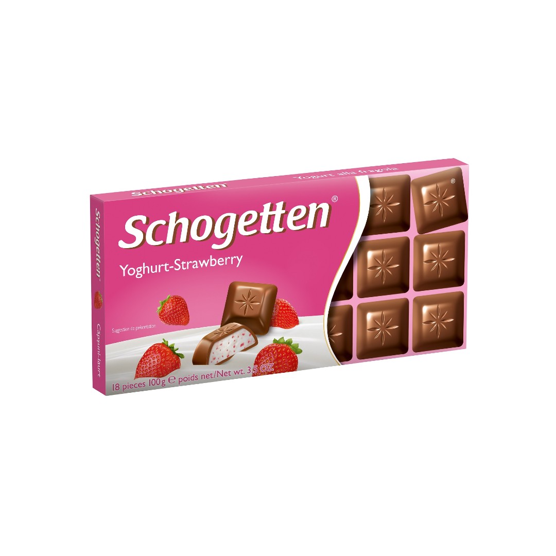 ΣΟΚΟΛΑΤΑ SCHOGETTEN YOGHURT STRAWBERRY 100ΓΡ