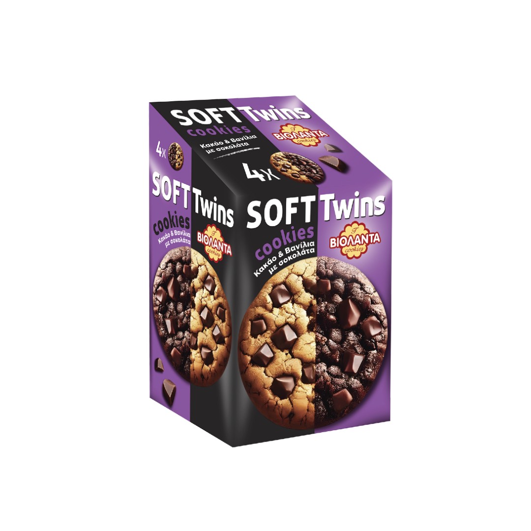 ΒΙΟΛΑΝΤΑ SOFT COOKIES TWINS ΚΑΚΑΟ-ΒΑΝ-ΣΟΚ 160ΓΡ