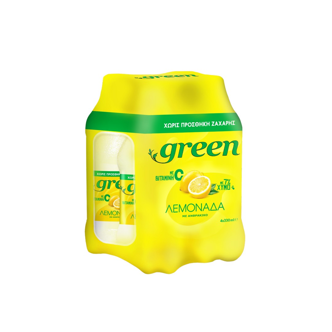 GREEN ΑΝΑΨΥΚΤΙΚΟ ΛΕΜΟΝΑΔΑ PET 4*330ML