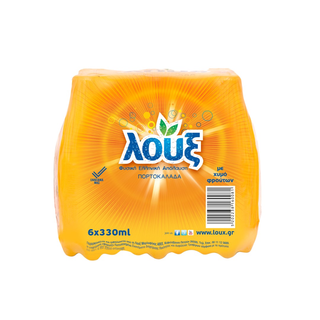 ΛΟΥΞ ΠΟΡΤΟΚΑΛΑΔΑ  PET 6*330ML