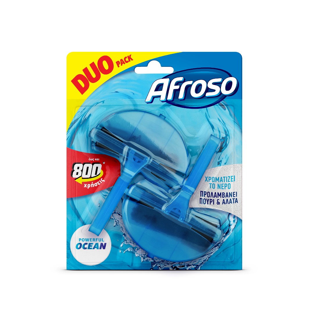 AFROSO WC BLOCK POWERFUL OCEAN DUOPACK 2X40ΓΡ