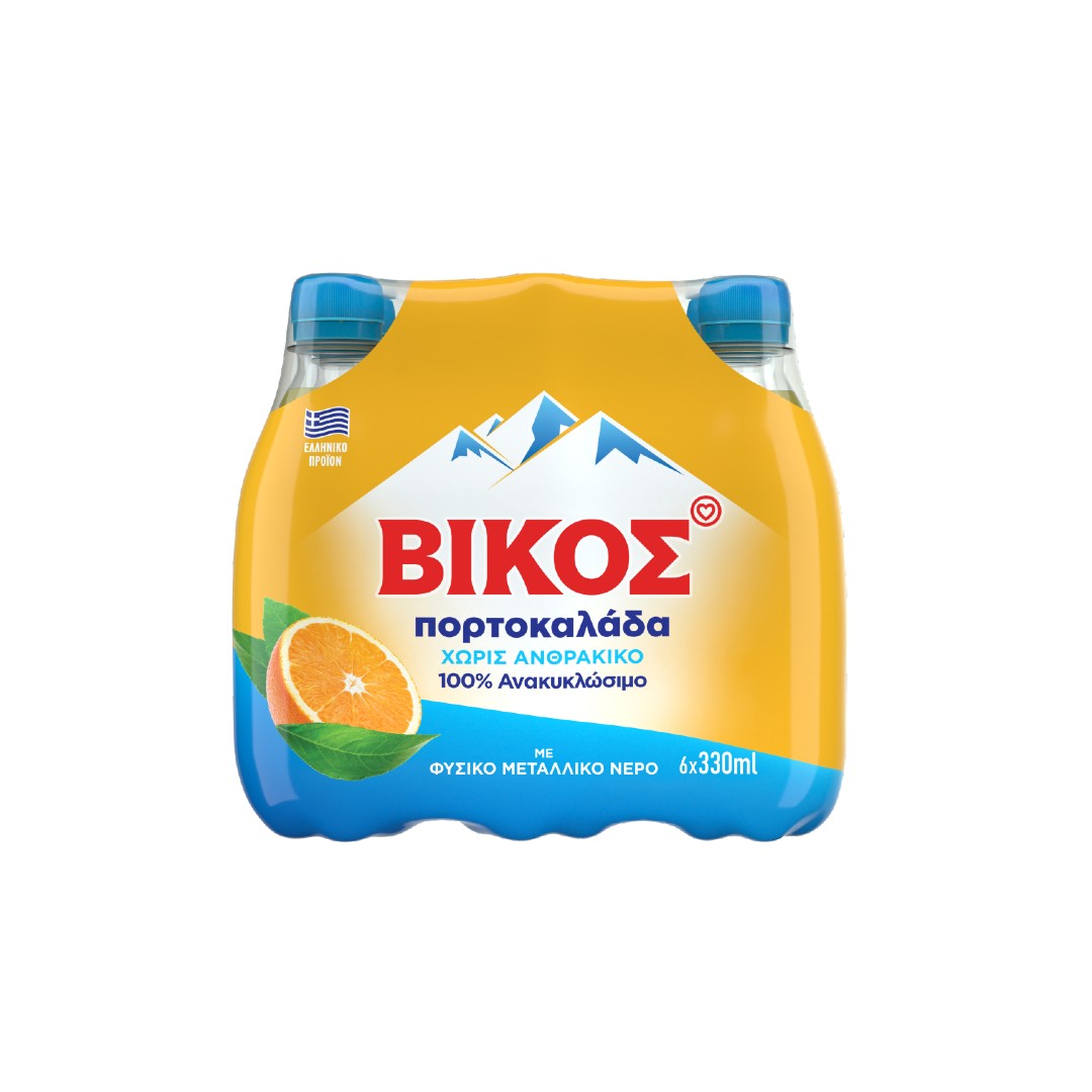 ΒΙΚΟΣ ΠΟΡΤΟΚΑΛΑΔΑ       ΧΩΡΙΣ ΑΝΘΡΑΚΙΚΟ PET 6*330ML