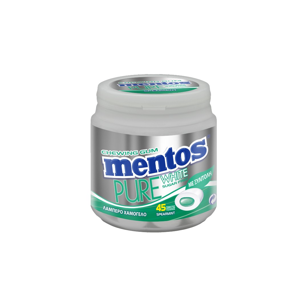 MENTOS PURE WHITE BIG BOTTLE SPREAMINT