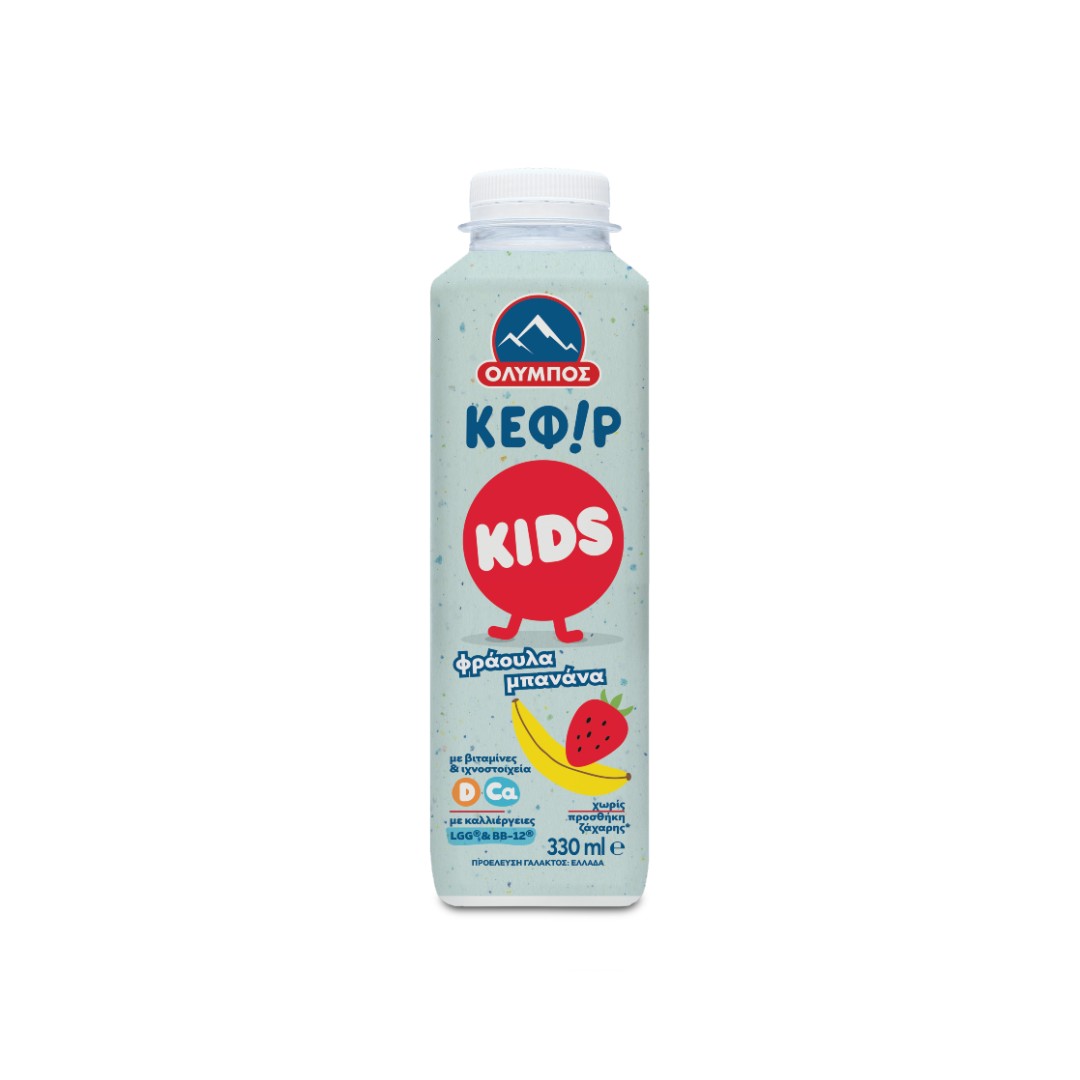 ΟΛΥΜΠΟΣ ΚΕΦΙΡ KIDS ΜΠΑΝΑΝΑ - ΦΡΑΟΥΛΑ  330ML