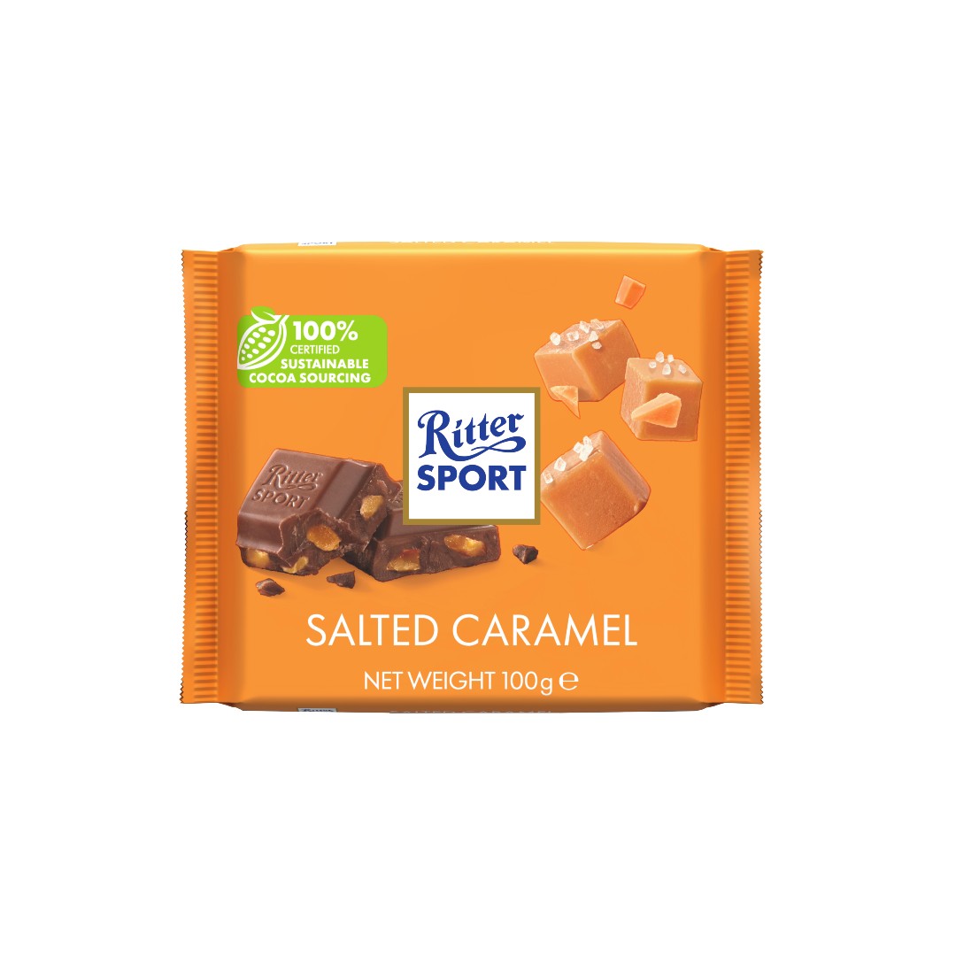 RITTER SPORT ΣΟΚ.MILK SALTED CARAMEL 100ΓΡ