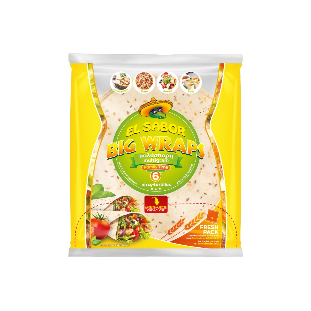 EL SABOR ΤΟΡΤΙΓΙΕΣ BIG WRAPS ΠΟΛΥΣΠΟΡΕΣ 6Τ 370ΓΡ
