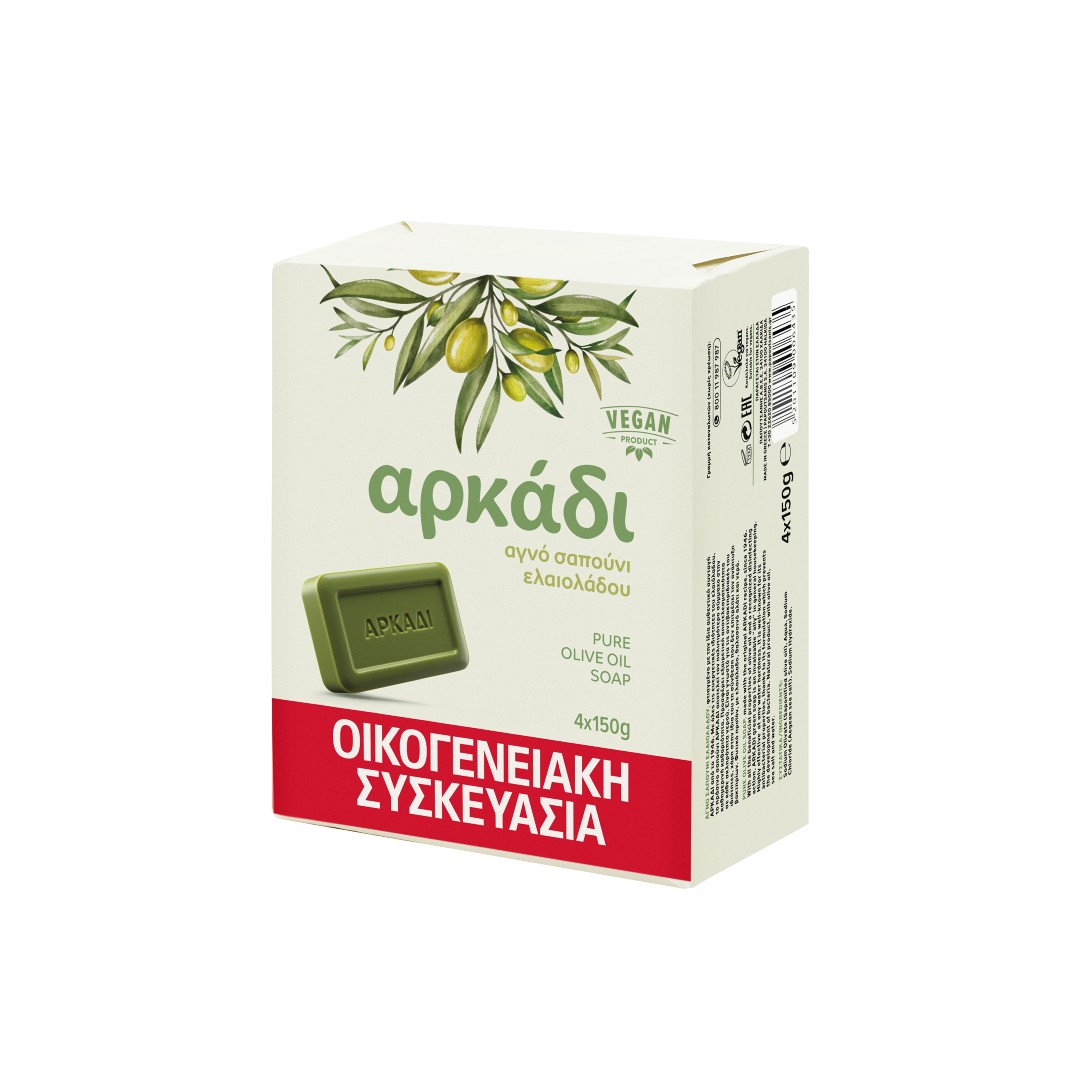 ΑΡΚΑΔΙ ΣΑΠΟΥΝΙ ΠΡΑΣΙΝΟ ΟΙΚΟΓ.ΣΥΣΚΕΥΑΣΙΑ 4*150ΓΡ