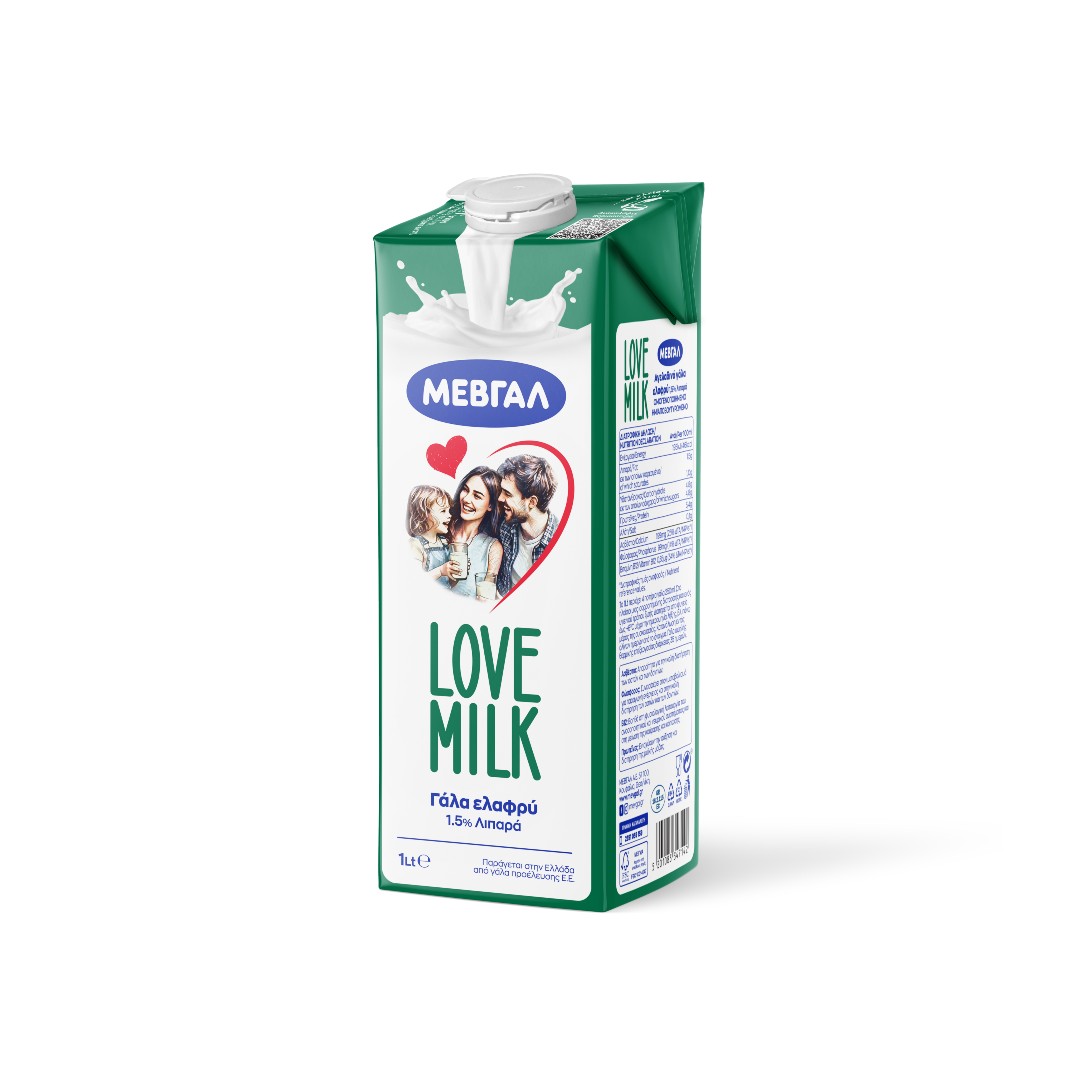ΜΕΒΓΑΛ ΓΑΛΑ LOVE MILK Y.U.E 1.5% 1L