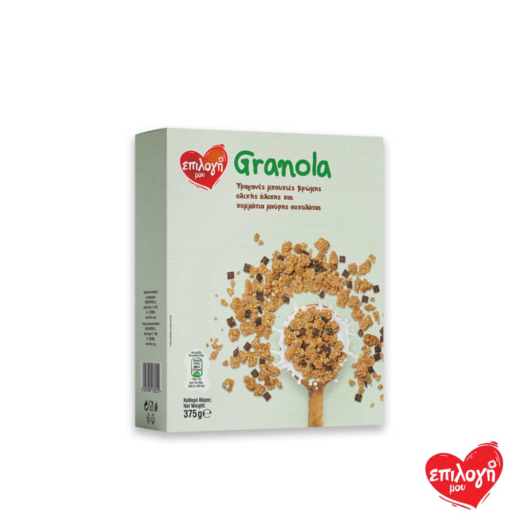 ΕΠΙΛΟΓΗ ΜΟΥ GRANOLA ΜΑΥΡΗ ΣΟΚΟΛΑΤΑ 375ΓΡ