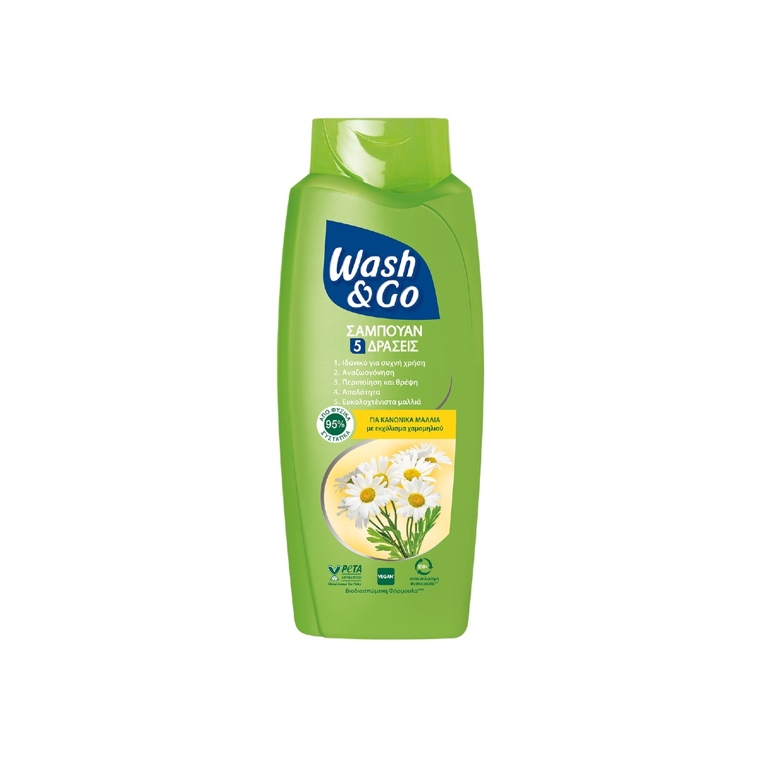 WASH&GO ΣΑΜΠΟΥΑΝ ΧΑΜΟΜΗΛΙ NORMAL 650ML