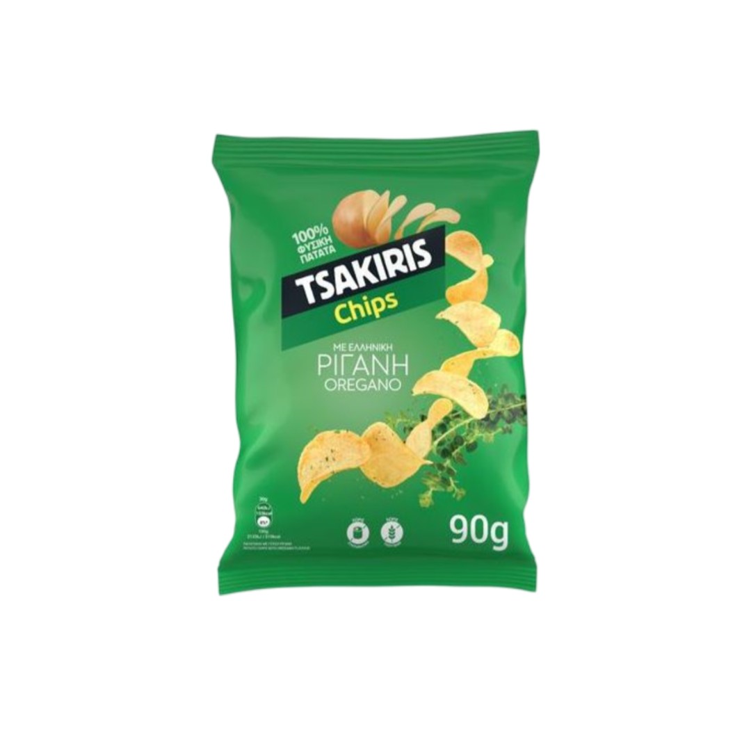 TSAKIRIS CHIPS ΜΕ ΡΙΓΑΝΗ 90ΓΡ