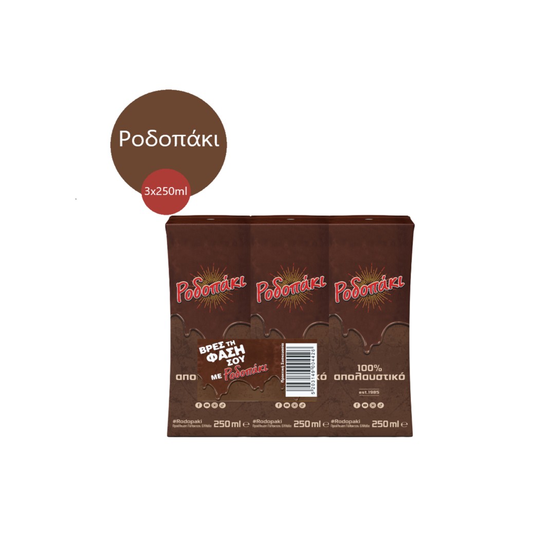 ΡΟΔΟΠΗ ΓΑΛΑ ΚΑΚΑΟ ΡΟΔΟΠΑΚΙ 3*250ML