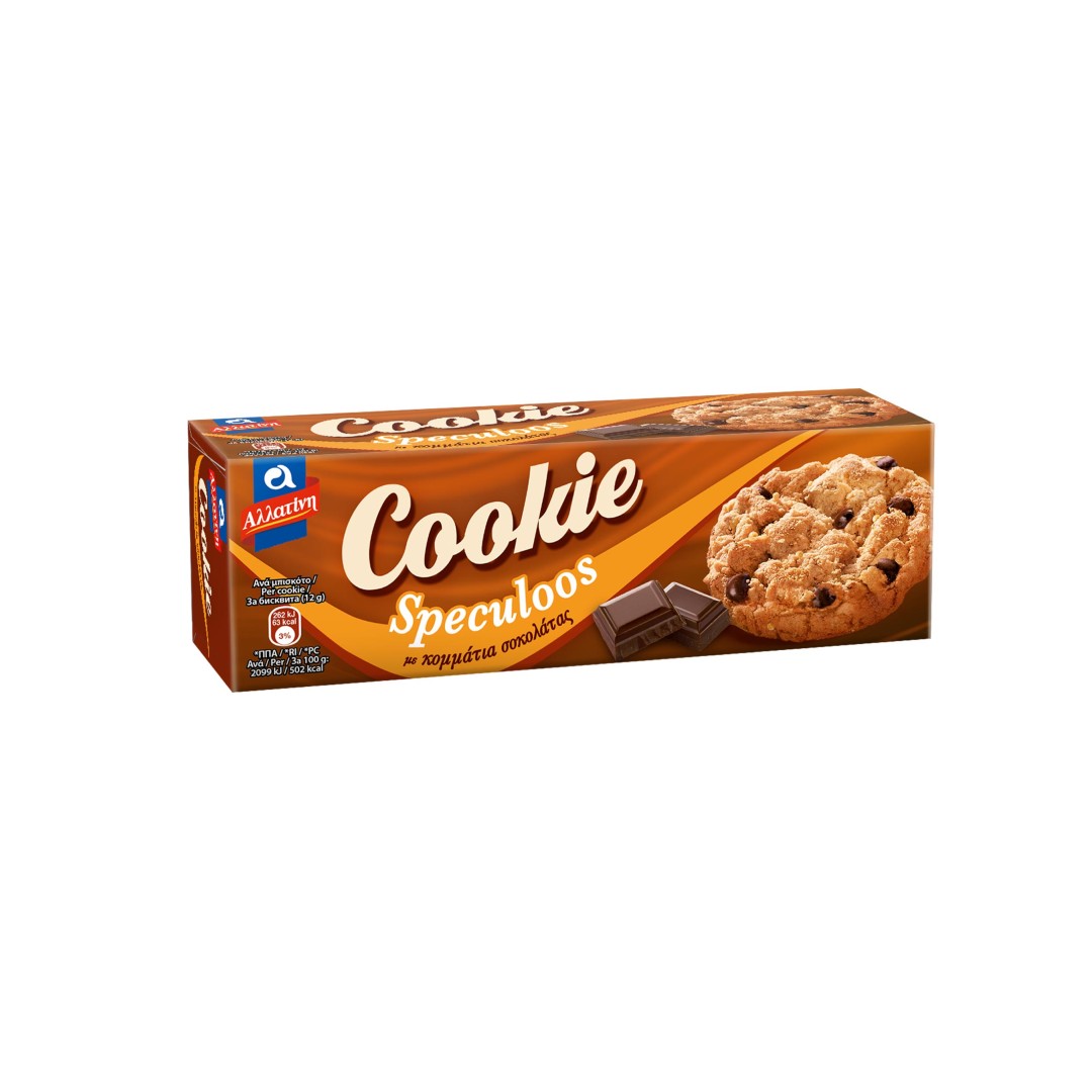 ΑΛΛΑΤΙΝΗ COOKIE SPECULOOS ΜΕ ΚΟΜ.ΣΟΚΟΛΑΤΑΣ 175ΓΡ