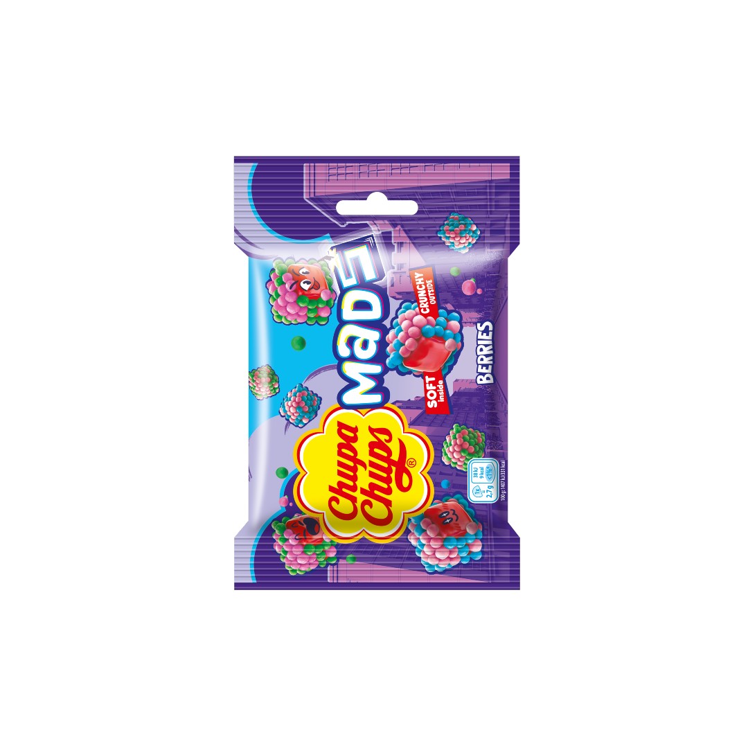 CHUPA CHUPS ΖΕΛΙΝΙΑ MAD BERRIES 45ΓΡ