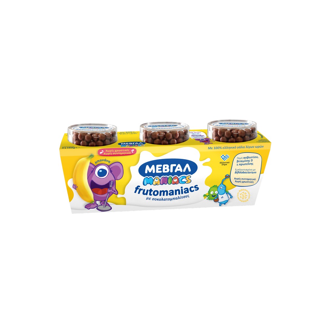 ΜΕΒΓΑΛ FRUTOMANIACS ΜΠΑΝΑΝΑ 3*140ΓΡ