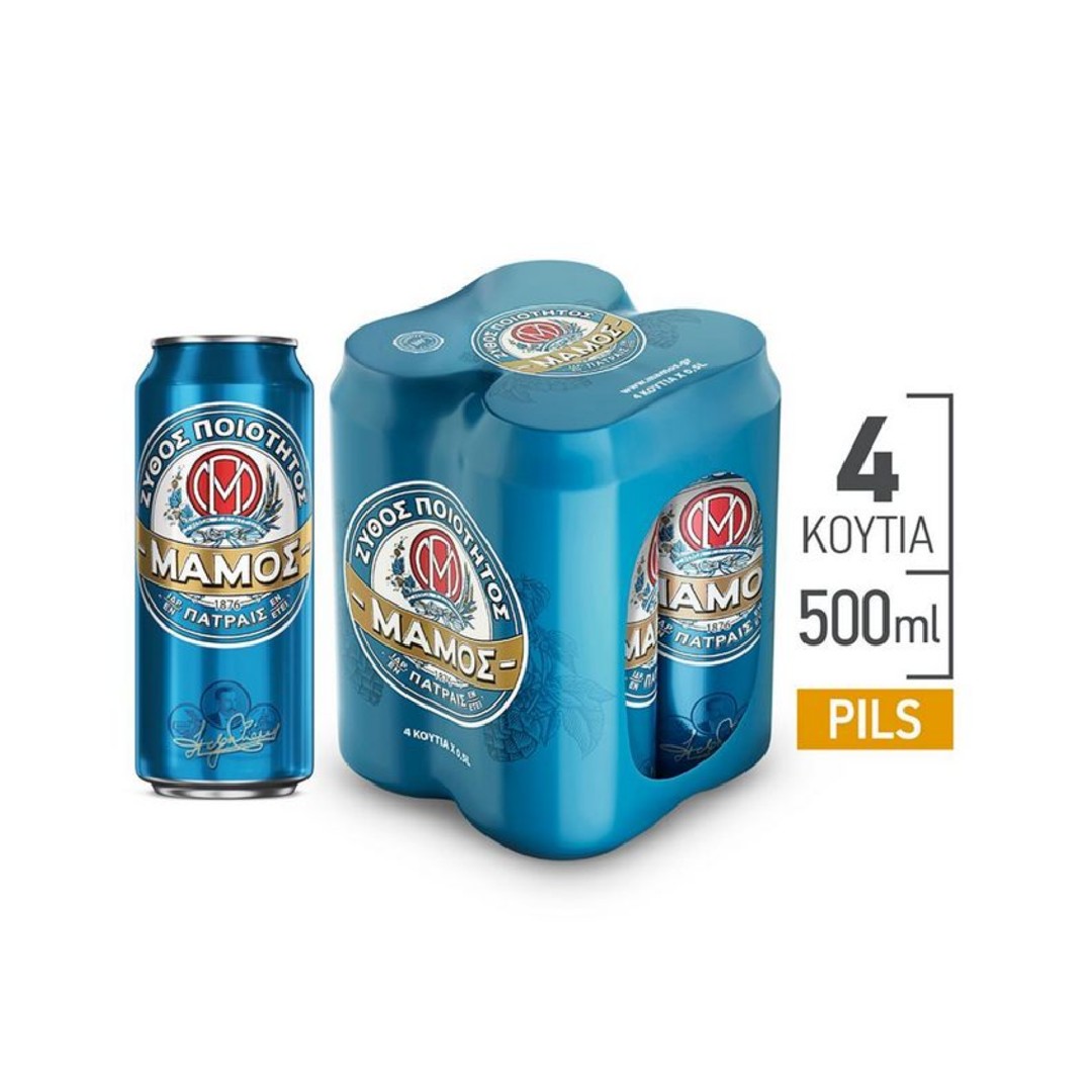 ΜΑΜΟΣ ΜΠΥΡΑ PILSNER  ΚΟΥΤΙ 4*500ML