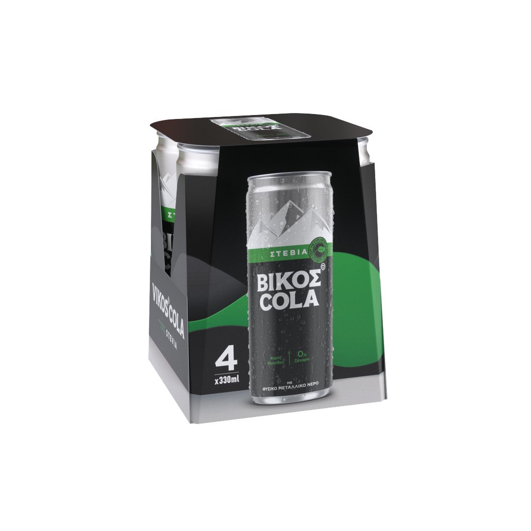 ΒΙΚΟΣ ΑΝΑΨΥΚΤΙΚΟ COLA STEVIA SLK CAN 4*330ML