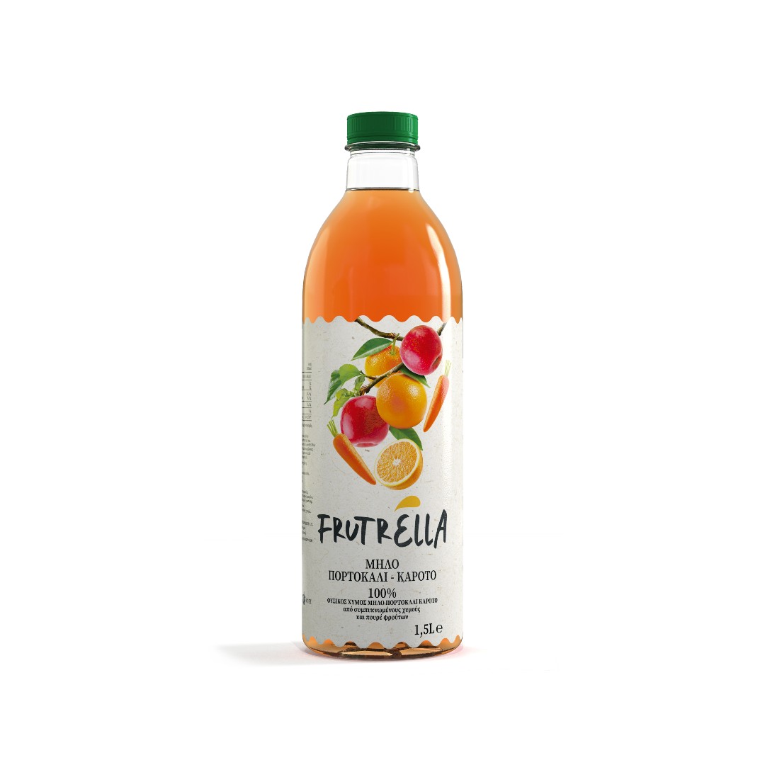 FRUTRELLA ΧΥΜΟΣ ΠΟΡΤΟΚ.-ΚΑΡΟΤΟ-ΜΗΛΟ 1,5L