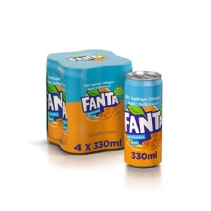 FANTA Πορτοκαλάδα Μπλε Αναψυκτικό 4*330ml