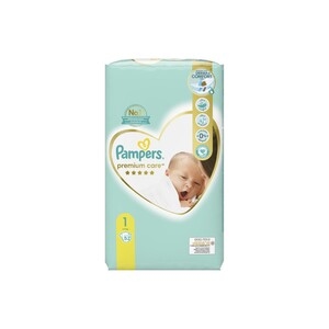 PAMPERS Premium Care No1 Ανοιχτή Πάνα 52τεμ.