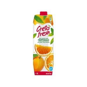 CRETA FRESH ΠΟΡΤΟΚΑΛΙ 100% ΦΥΣΙΚΟΣ ΧΥΜΟΣ 1L