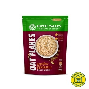 NUTRI VALLEY Νιφάδες Βρώμης Ολικής Άλεσης