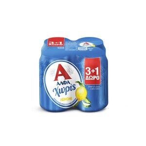 ΑΛΦΑ Μπύρα με Λεμόνι Χωρίς (3+1)Δ