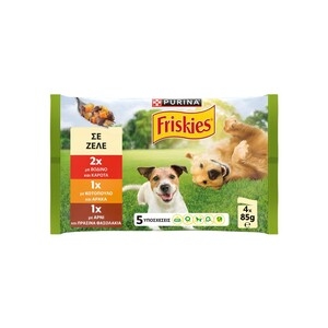 FRISKIES Adult Ζελέ Βοδ. Κοτοπ. Αρνί