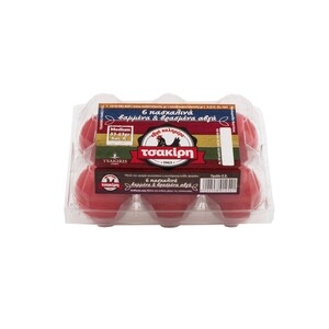 ΤΣΑΚΙΡΗ 6άδα Βαμμένα Κόκκινα