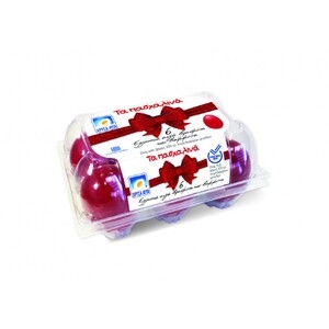 ΧΡΥΣΑ ΑΥΓΑ Βαμμένα Κόκκινα 6άδα