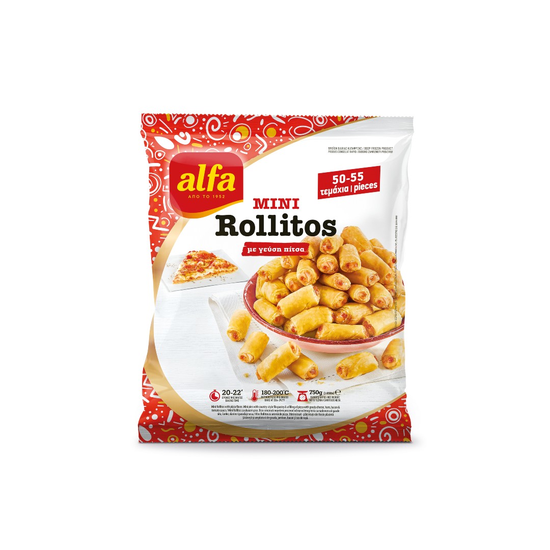 ALFA MINI ROLLITOS ΓΕΥΣΗ ΠΙΤΣΑ ΚΤΨ 750ΓΡ