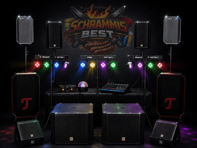 DJ mit lichtpaket