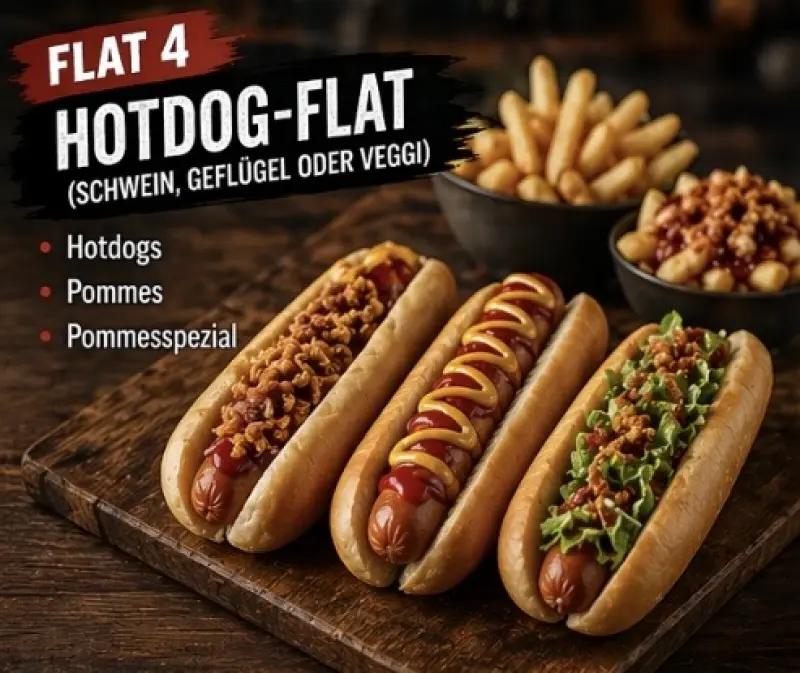 Klassik-Hot-Dog Flat 4