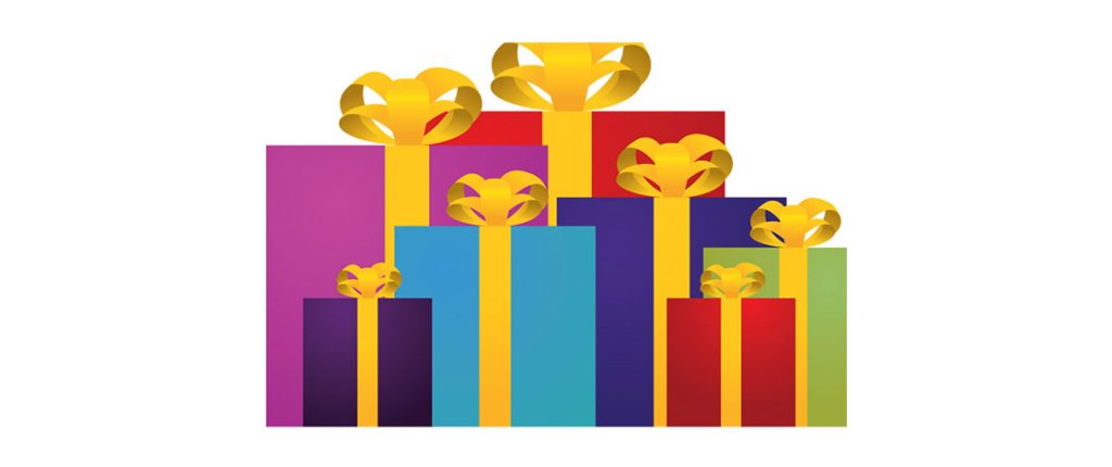 Give presents to customers Give presents to customers