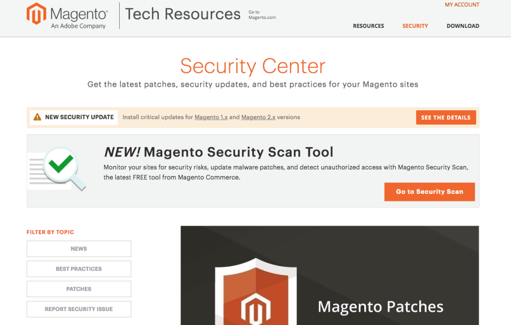 Magento Security Center