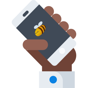 Honeygain user holding a smartphone