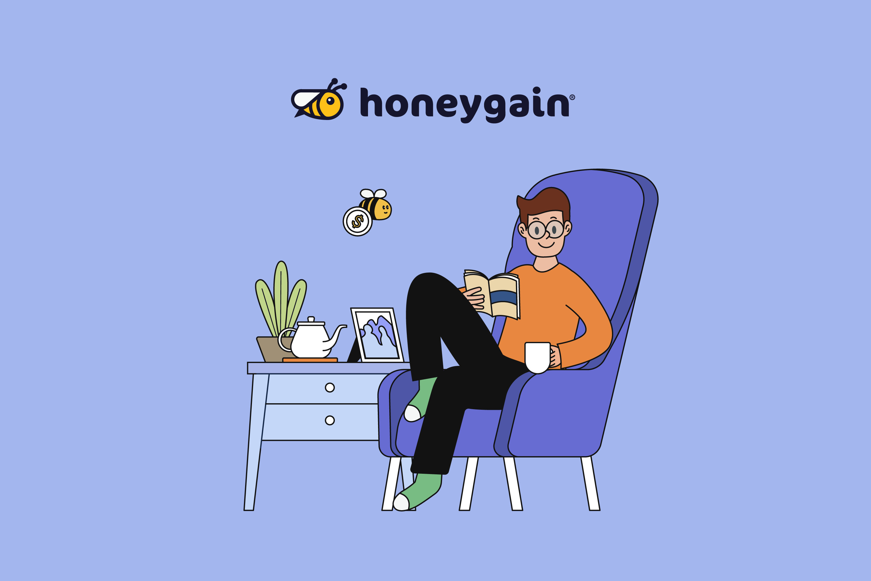 person sitting on a chair reading